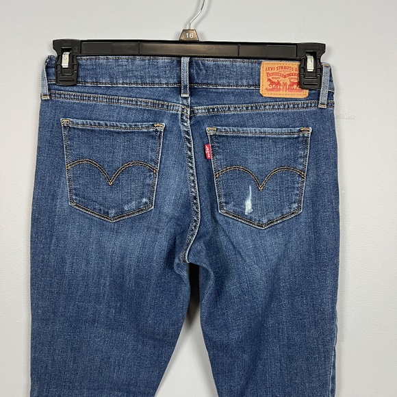 Levi's Jeans 711 Skinny Women's Size 27 Blue Low Rise Distressed 28 in Inseam - Picture 10 of 14